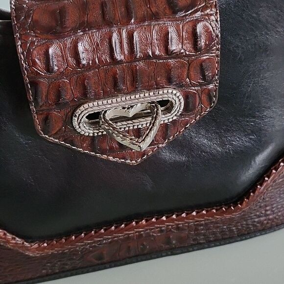 Brighton Black and Brown Shoulder Bag - Picture 6 of 14